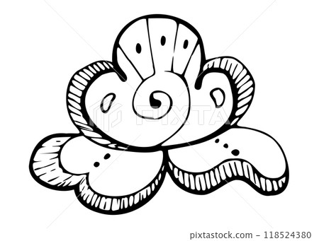 Floral lace embroidery exotic orchid rose traditional flowers and leaves, folk ethnic stylized. Hand drawn ink vector illustration. Single element isolated on white. Design travel, vacation, brochure Floral lace embroidery exotic orchid rose traditional flowers and leaves, folk ethnic stylized. Hand drawn ink vector illustration. Single element isolated on white. Design travel, vacation, brochure 118524380