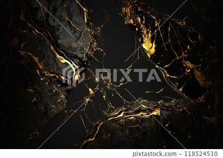 Abstract marble black and gold background. Invitation backdrop. Abstract marble black and gold background. Invitation backdrop. 118524510