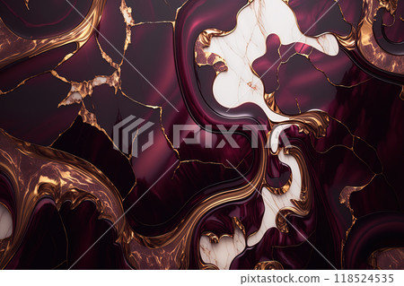 Burgundy and gold marble background. Invitation, card backdrop, banner. Burgundy and gold marble background. Invitation, card backdrop, banner. 118524535