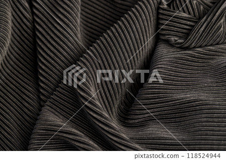 black fabric made of soft synthetic material close-up 118524944