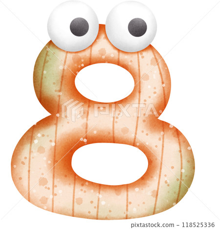 pumpkin alphabets and numbers 118525336