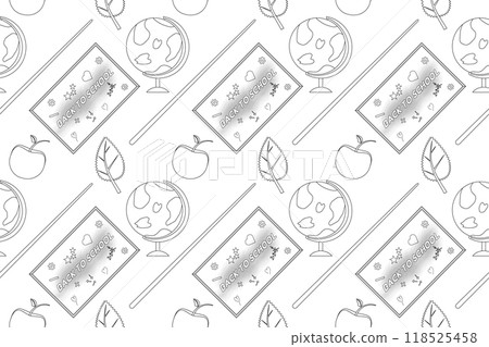 Back to School Coloring Page with Educational Items Back to School Coloring Page with Educational Items 118525458