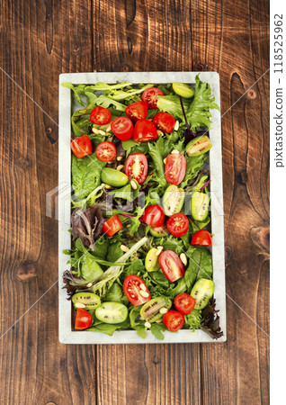 Fresh summer vegetables salad. 118525962