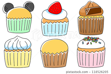 Loose and simple cupcake set, solid color 118526205