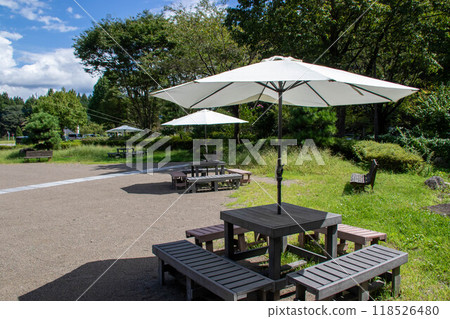 道之驛竹山良山院內的遮陽傘 118526480