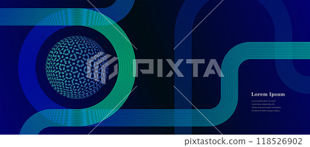 geometry abstract striped line circle background 118526902