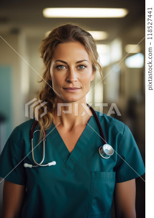 Professional Female Doctor in Clinic Setting Professional Female Doctor in Clinic Setting 118527441