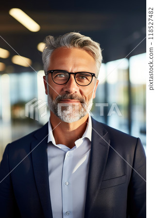 Radiant Banker: Sunlit Portrait of a Seasoned Analyst Radiant Banker: Sunlit Portrait of a Seasoned Analyst 118527482