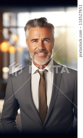 Mature SEO Guru: Joyful Senior Professional in Formal Wear 118527651