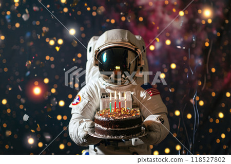Astronaut's Dessert Adventure Amidst Glittering Galaxy Astronaut's Dessert Adventure Amidst Glittering Galaxy 118527802