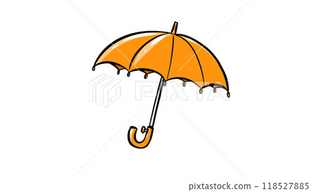 一把簡單的橙色傘 一把簡單的橙色傘 118527885
