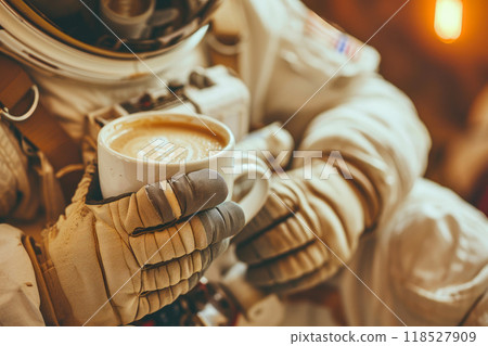 Zero-G Espresso Embrace: Astronaut's Coffee Ritual Zero-G Espresso Embrace: Astronaut's Coffee Ritual 118527909