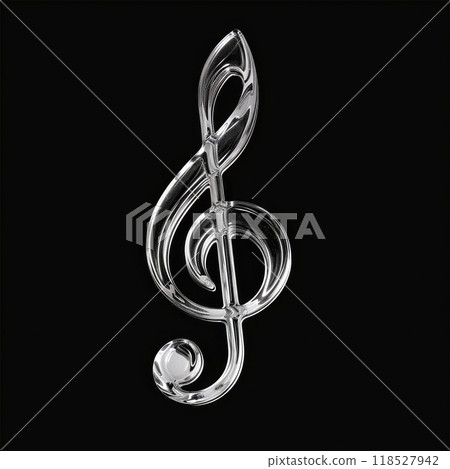 Minimalistic Harmony: White Musical Note on Black Minimalistic Harmony: White Musical Note on Black 118527942