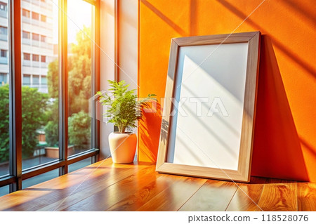 Wall art frame in white frame 118528076