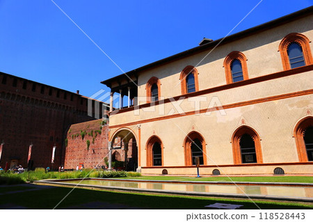 The Governor's Courtyard in the Sforzesco Castle The Governor's Courtyard in the Sforzesco Castle 118528443