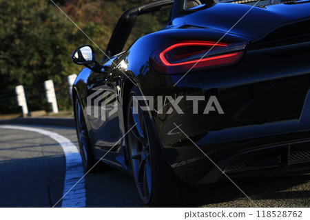 shiny black open car 118528762