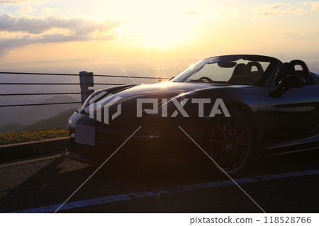 shiny black open car shiny black open car 118528766