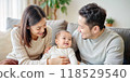 Asian young parents and little baby 118529540