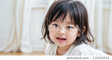 亞洲女嬰兒特寫 118529541