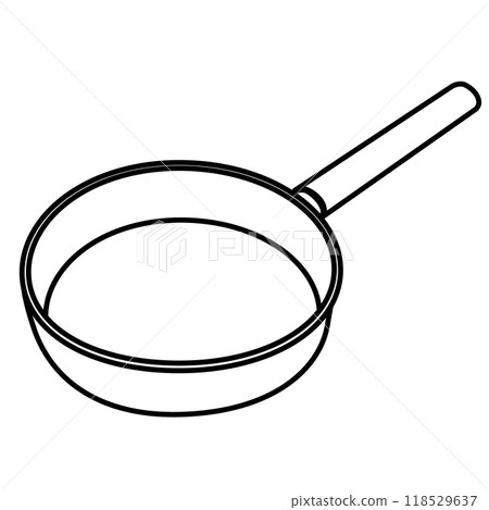 Illustration of a simple frying pan 118529637