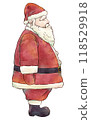 Santa Claus watercolor style right facing 118529918