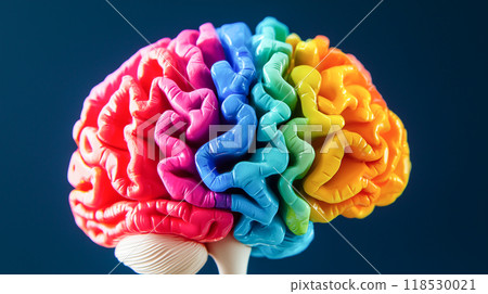 ADHD disease, Logical Thinking Process, cute colorful brain model. 118530021