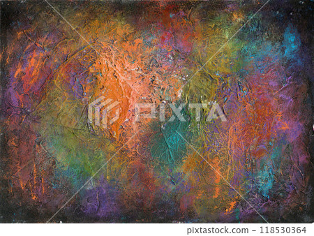 色彩繽紛、夢幻般的紋理背景,在黑暗中發光 色彩繽紛、夢幻般的紋理背景,在黑暗中發光 118530364