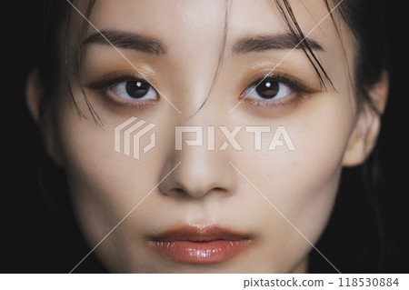 Woman on a black background Woman on a black background 118530884
