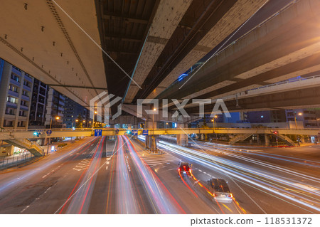 Osaka City: Nominbashi intersection and the complex elevated road 118531372