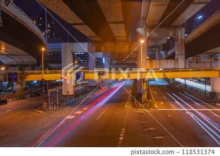 Osaka City: Nominbashi intersection and the complex elevated road Osaka City: Nominbashi intersection and the complex elevated road 118531374