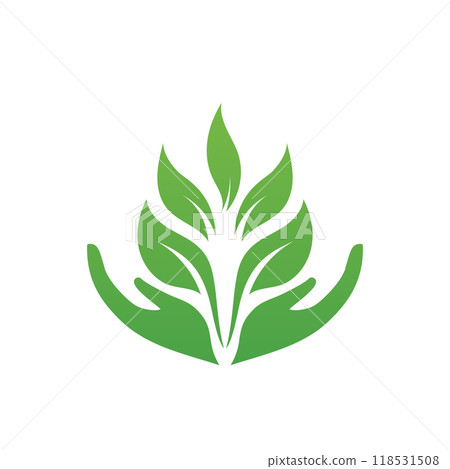Leaves collection. Green leaves flat icon set. Vector illustration. Leaves collection. Green leaves flat icon set. Vector illustration. 118531508