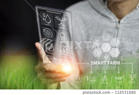The concept of using AI and smart farming 118531880
