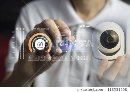 IP wifi wireless security camera supports Internet installation technology, security systems, smart home applications. IP wifi wireless security camera supports Internet installation technology, security systems, smart home applications. 118531908