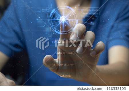 Online login verification concept, password entry, identity verification Online login verification concept, password entry, identity verification 118532103