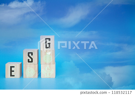 ESG icon concept for environment, society and governance in sustainable business 118532117