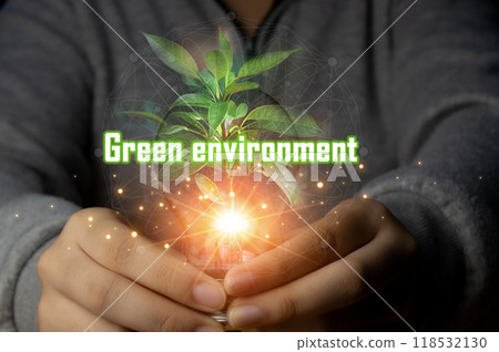Ecological concept and green environment sustainable world Protect the environment keep the world clean Ecological concept and green environment sustainable world Protect the environment keep the world clean 118532130