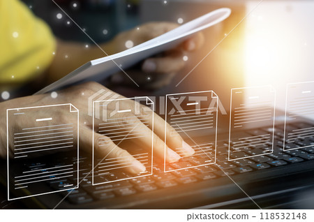 Online document review concept, using the cloud system Online document review concept, using the cloud system 118532148