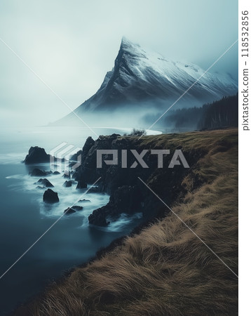 Majestic Snow-Capped Mountain 118532856