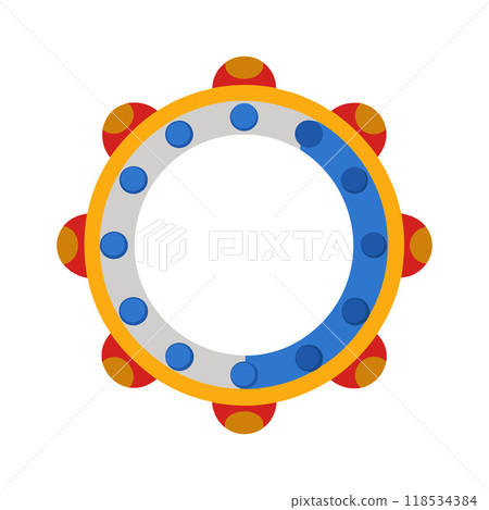 A colorful circle with blue and red dots A colorful circle with blue and red dots 118534384