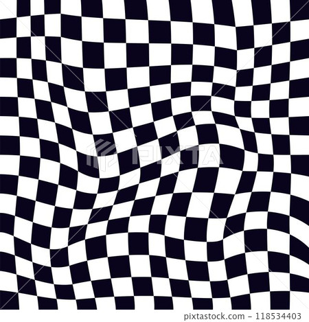 Psychedelic checkerboard pattern 118534403