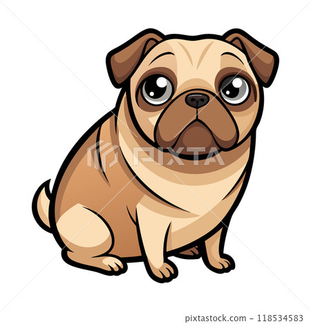 A cartoon dog with a sad expression 118534583