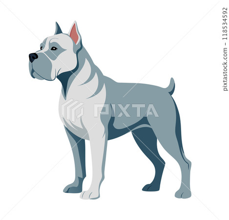 A white dog with a black nose A white dog with a black nose 118534592