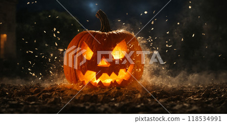 halloween, pumpkin, bomb 118534991