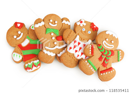 christmas gingerbread cookie isolated on white background 118535411