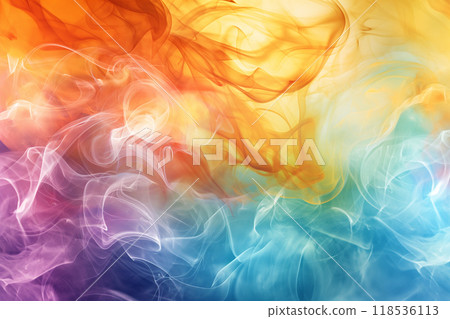 Colorful smoke abstract background 118536113