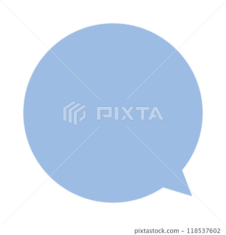 Simple round speech bubble_blue 118537602