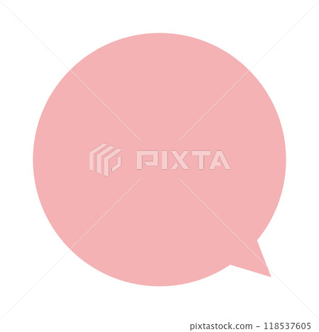 Simple round speech bubble_red 118537605