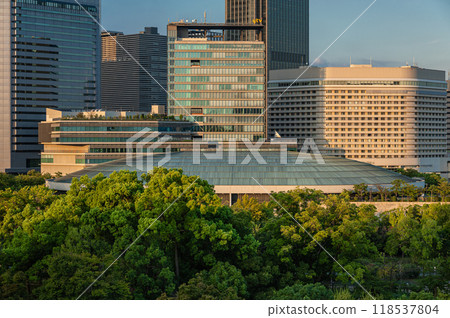Osaka Business Park - View from inside Osaka Castle 118537804