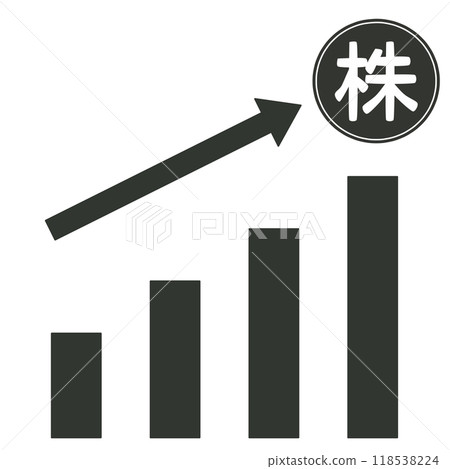 Stock price rise and fall graph 118538224