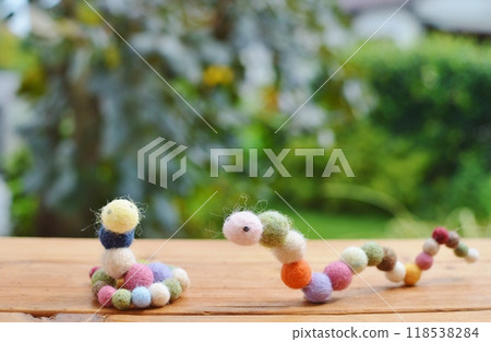 New Year's material: snake made from wool felt ball New Year's material: snake made from wool felt ball 118538284